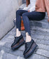 Embossed Platform Oxford Shoes